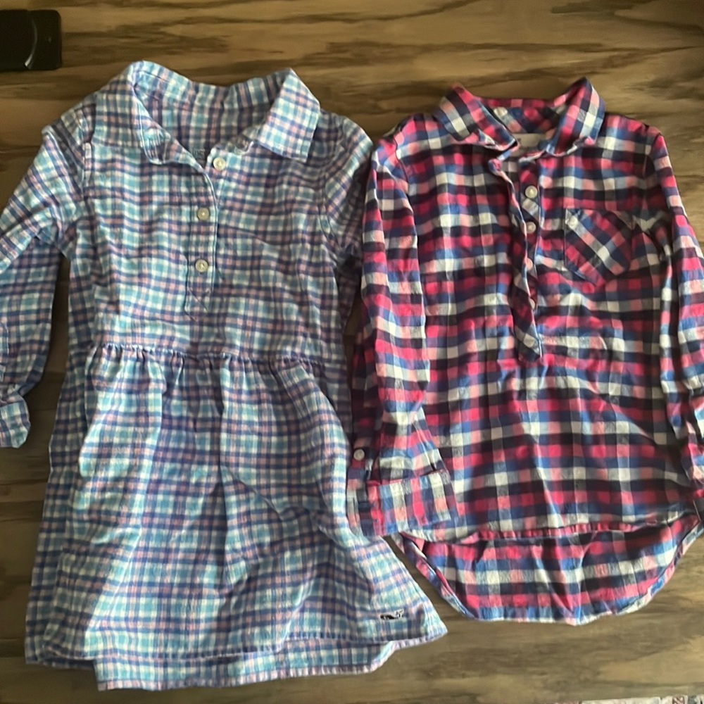 Vineyard vines flannel dress and tunic (size 3)